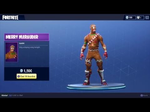 fortnite merry marauder outfit holiday themed character for battle royale - marauder fortnite