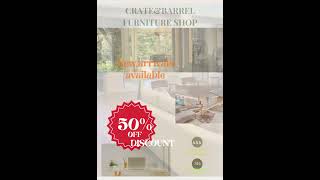 An advert for Crate &amp; Barrel