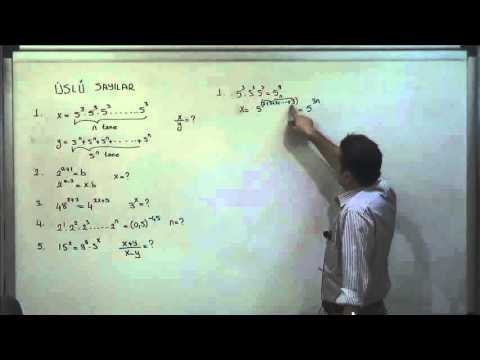 YÖS - Matematik 1 - Üslü Sayılar 3 / E-KURS Online YOS Kursu - YOS Dersleri