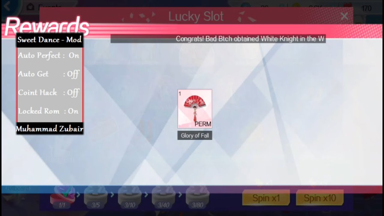 MOD Menu Sweet Dance - New Event