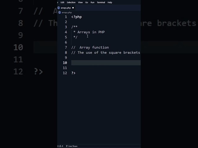 Arrays (Data structure) in PHP - Part 1 #shorts class=