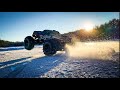 X-maxx with studded tires - Huge playground on frozen lake