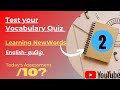 Test your Vocabulary Skills | Vocabulary Series-2 | Learning new words with Tamil Meaning