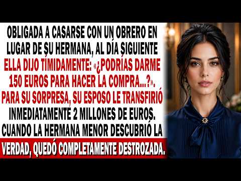 😢La obligaron a casarse👰‍♀️con un obrero por su hermana; al día siguiente,🥺ella dijo tímidamente...