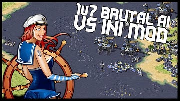 Red Alert 2 - Defend the island - 1v7 BRUTAL AI