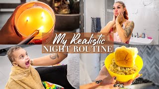 My Realistic Night Routine | Cooking, Skin Care, Kids & More