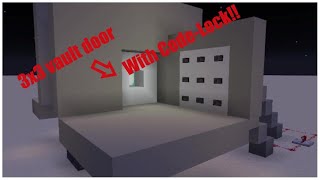 Minecraft 3x3 Vault door with code-Lock vor java edition.