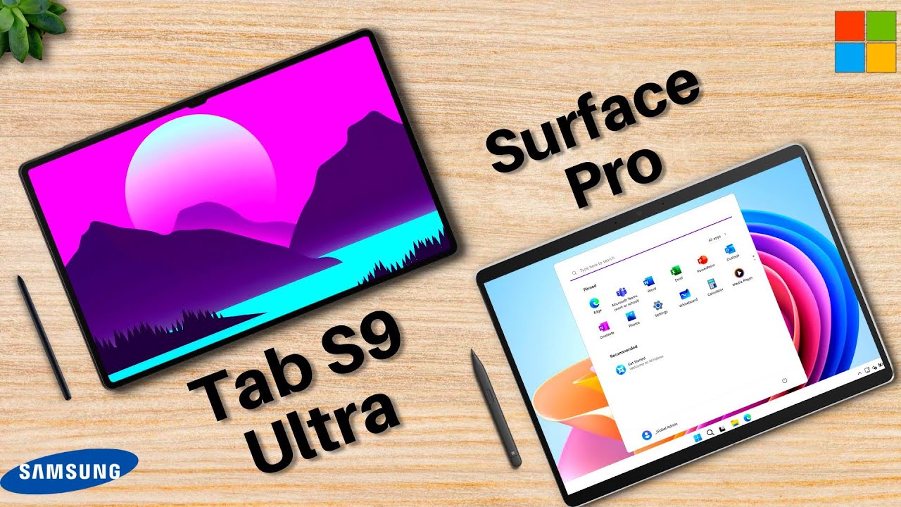 Samsung Galaxy Tab S9 Ultra vs Microsoft Surface Pro 9 | Make it Simple -  YouTube