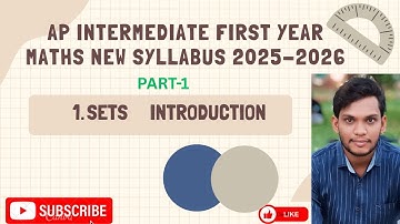 Ap Inter Maths New syllabus /1.Sets / Introduction.