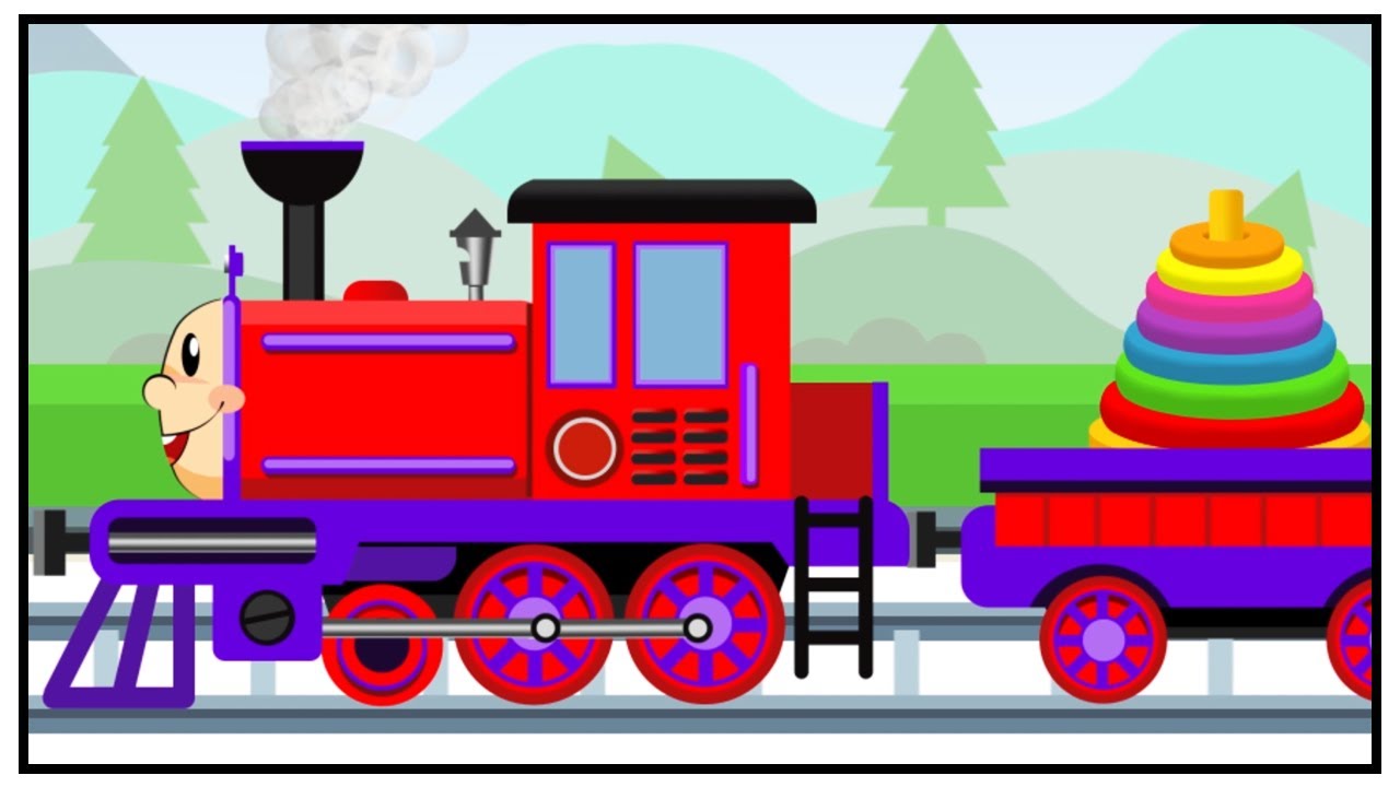 Train Plays with Toy Pyramid New Cartoons Compilation for children