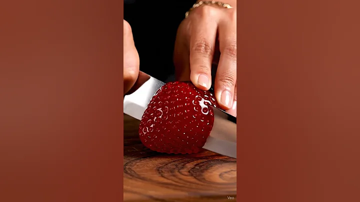 Cutting strawberries in a glass. ASMR #ai #aiart #asmrsounds #asmr #aiasmr #satisfyingvideo