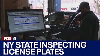 NY state inspecting license plates