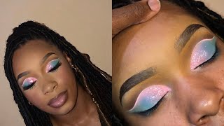 Pastel Glitter Cut-Crease ~ Client Makeup Tutorial #makeup #makeuptutorial #glittercutcrease #mua