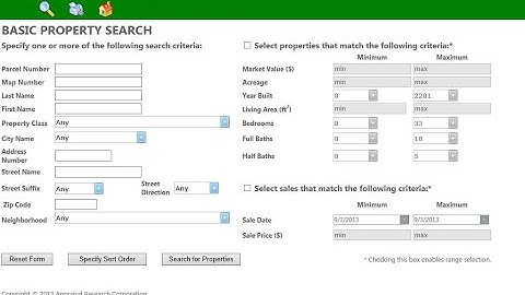 How to use the Union County Advanced Property Search Tool