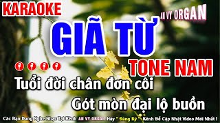 Giã Từ Karaoke Tone Nam Nhạc Sống 2024 - Tuổi đời chân đơn côi | Karaoke An Vy