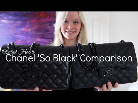 Chanel Classic Double Flap Quilted Lambskin 2.55 Jumbo So Black in Lambskin  Leather with Black - US