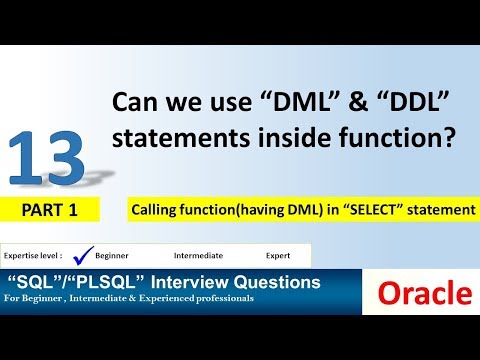 Video: Kunnen we de DDL-instructie gebruiken in de procedure in Oracle?