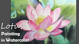 How to Paint A Lotus Flower in Watercolor