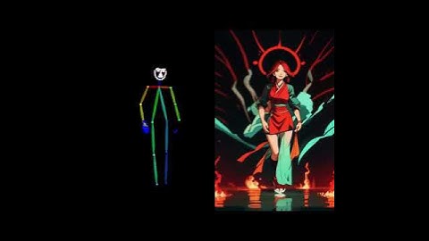 AI video to video, AnimateDiff ControlNet openpose Make Video test2 (23.10)