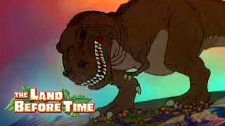Dinosaurs run away from Sharptooth | The Land Before Time