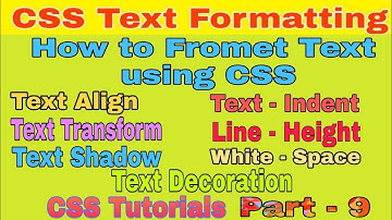 CSS Text property tutorial in Hindi || Text Formatting using CSS || Text Align, Text Shadow, indent