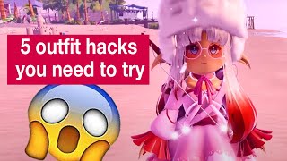 5 NEW AND AMAZING OUTFIT HACKS YOU ABSOLUTELY NEED TO TRY IN ROYALE HIGH #royalehigh