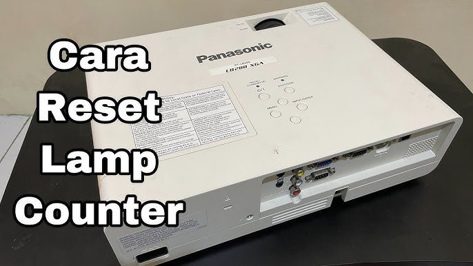 panasonic projector how to reset lamp hours and other setting - YouTube