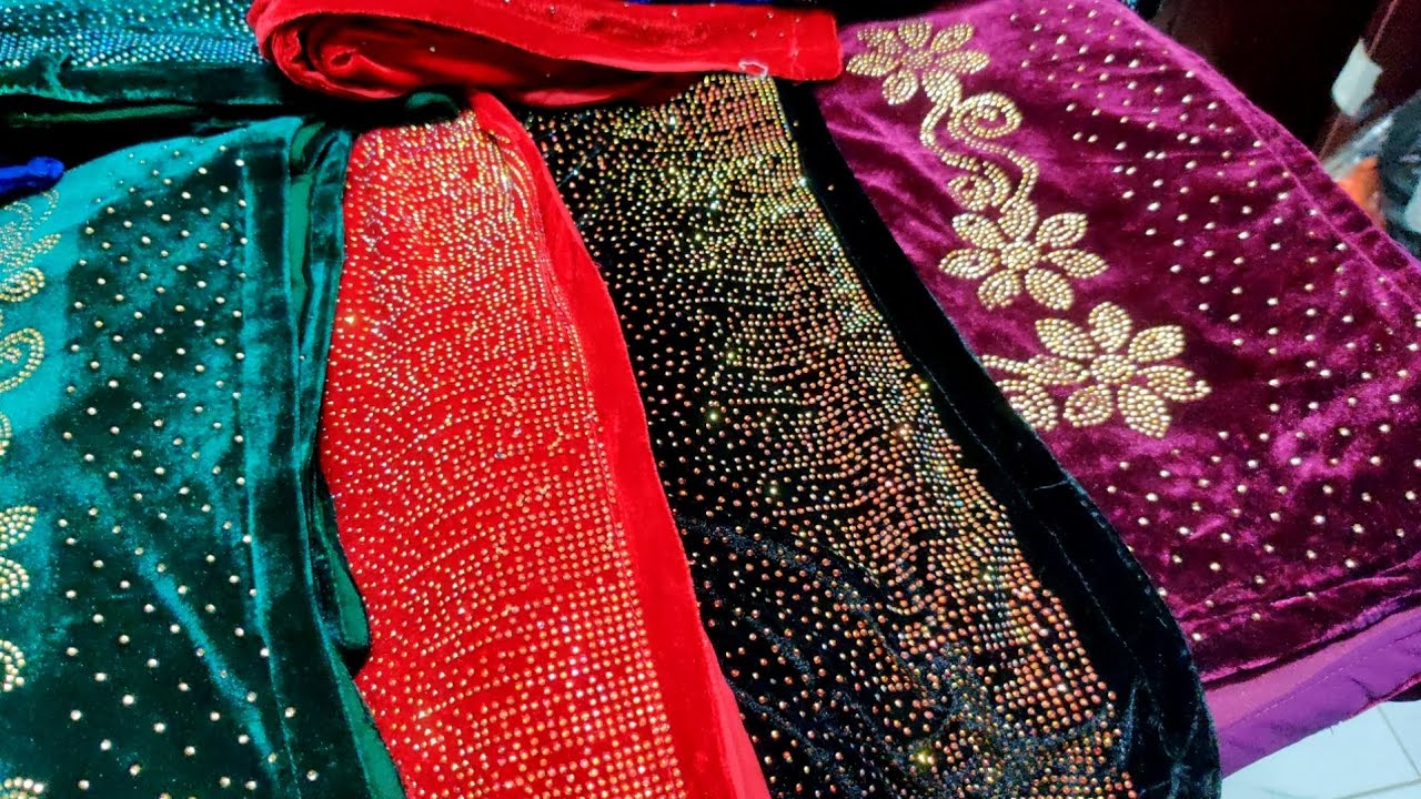 মার্কেটের চেয়ে কমদামে পার্টিতে পরার ভেলভেট শাল কিনুন || Party wear Velvet shawl collection 2022