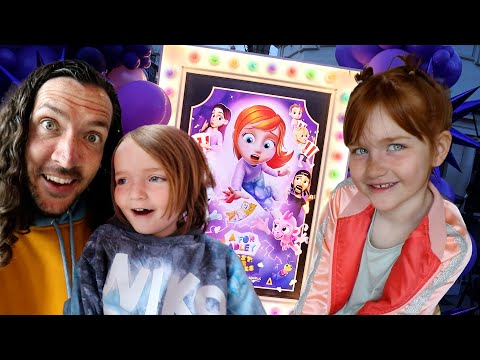 A for ADLEY - MOViE DAY 💜  a Best Day Ever at the Purple Carpet Party with Friends & Rainbow Ghosts