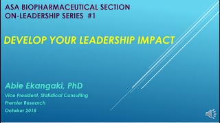 Develop Your Leadership Impact - Abie Ekangaki [The On-Leadership Series Part 1/3]