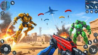 FPS Robot Shooting Game 🔥 Team Deathmatch Multiplayer | Airport Base Battle (Team A vs Team B)