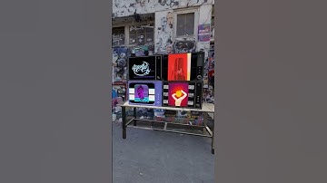 Retro Vintage TVs Stacked Animation In Blender #shorts #blender