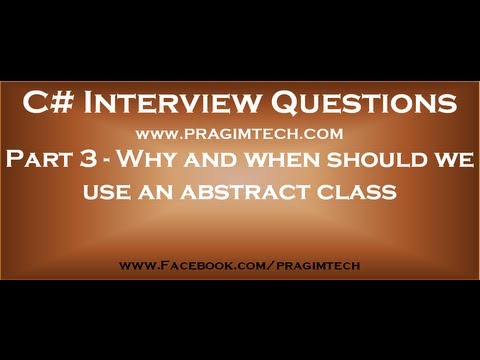 Video: Vad är abstrakt klass i C#-intervjufrågor?