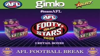 #2525 AFL Football Select 2026 Footy Stars 2 Box PYT - Live Card Box Break (22/04/2026)