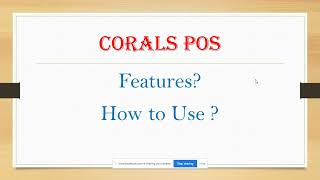 Corals Marketing Training | Introduction | FB LIVE | Corals POS