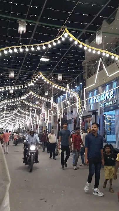 beautiful road Light Durga Puja Decoration Buxar 💫 #shorts