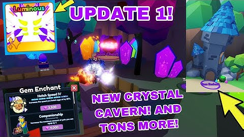 🔮UPDATE 1!🔮 *NEW* CRYSTAL CAVERN & GEM ENCHANTING! - Mining Simulator 2 (Roblox)