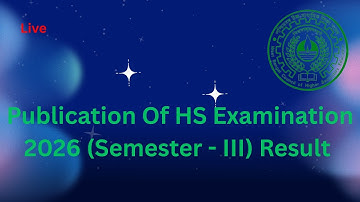 Official Announcement of H.S Examination Result For Semester III