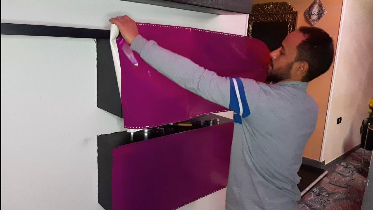 اسهل طريقه لتركيب الاستيكر على الخشب