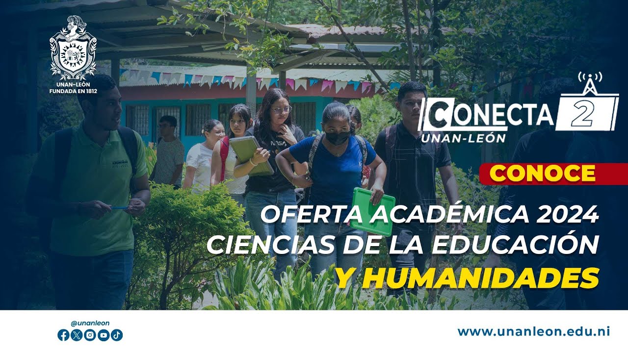 UNAN León - Oferta académica 2024 de la facultad de Ciencias de la Educación y Humanidades.
