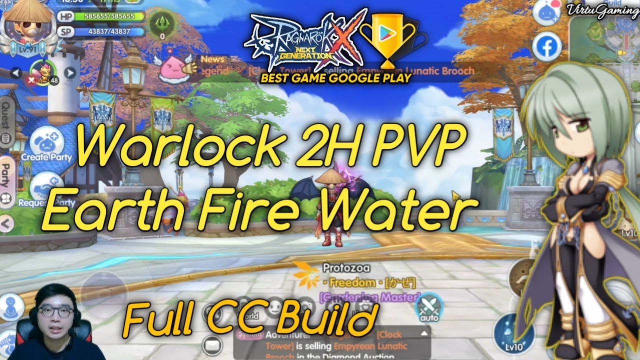 WARLOCK 2H, JADI AVATAR OF ELEMENT DI PVP (FULL CC) - Ragnarok X Next ...