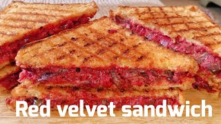 Red velvet sandwich Recipe by mommy the cook| mix veg grill sandwich| healthy weightloss sandwich