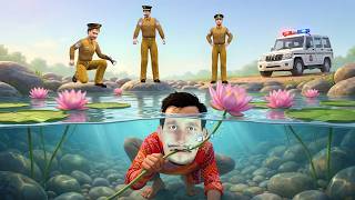 Train Chor Hiding in Pond Goan Ka Police aur Chor Hindi Kahaniya Moral Stories