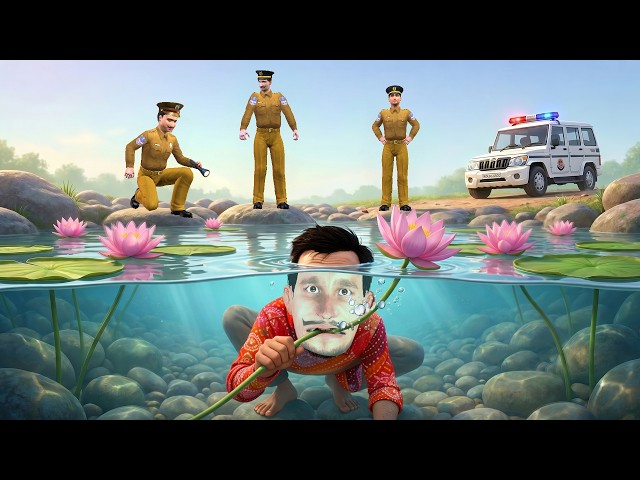 Train Chor Hiding in Pond Goan Ka Police aur Chor Hindi Kahaniya Moral Stories