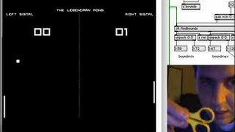 Pong game using Max/MSP, Jitter, and Flash