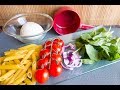 Spinach tomato mozzarella and pasta salad
