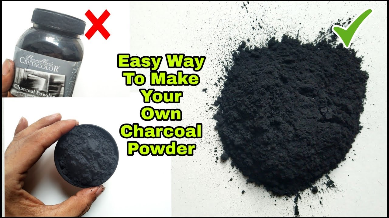 Home made charcoal powder under 20₹ for artists, professor quality //  Artistic DIY and hacks 