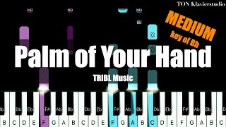 TRIBL Music - Palm of Your Hand (Key of Bb) | MEDIUM Piano Cover Tutorial