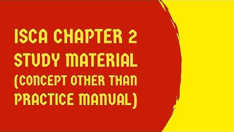 CA final ISCA chapter 2 study material