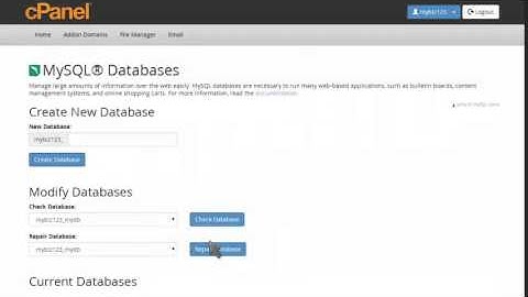 How to change a MySQL Database users password in cPanel